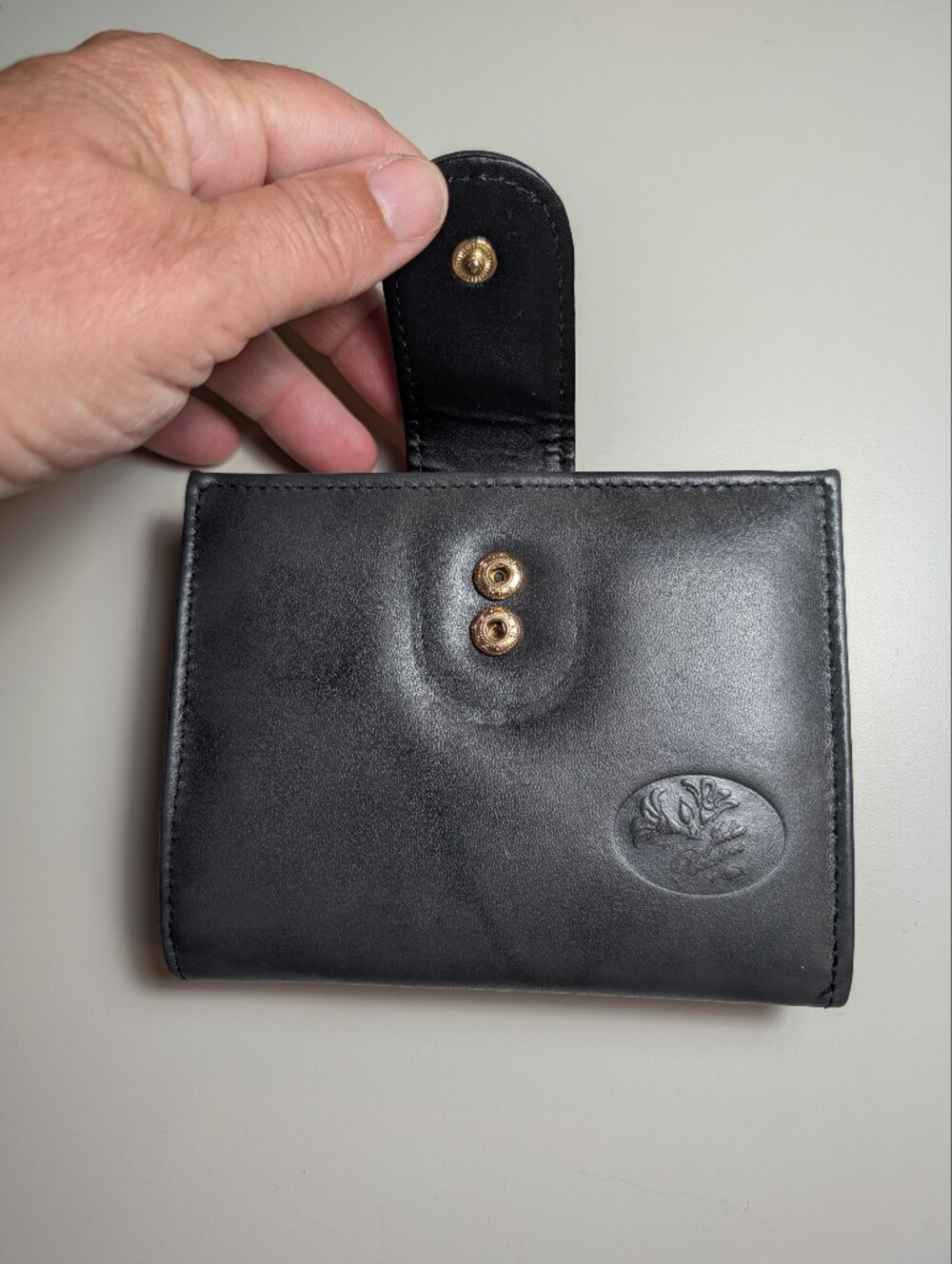Buxton Julia Gray Leather Bifold Wallet with Snap Tab NWT - Picture 3 of 8